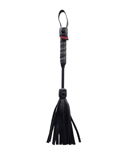 Rouge Mini Leather Flogger Black Bondage Blindfolds & Restraints