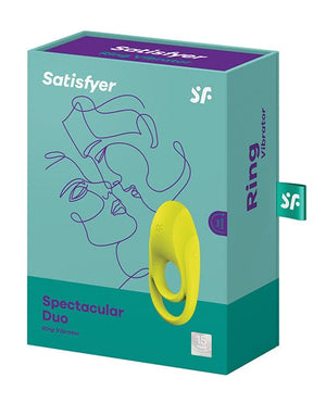 Satisfyer Spectacular Duo Ring Vibrator - Lime Green Penis Enhancement