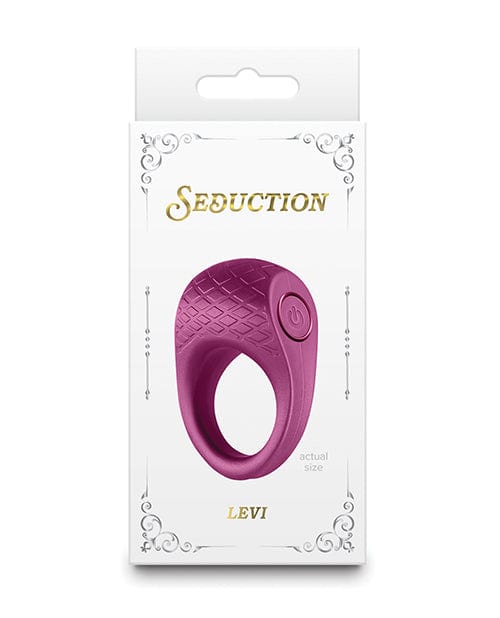 Seduction Levi Cock Ring - Metallic Burgundy Penis Enhancement
