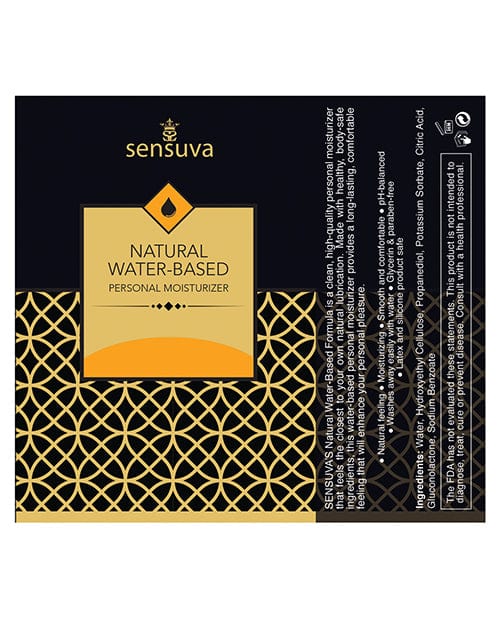 Sensuva Natural Water Based Personal Moisturizer Lubricants