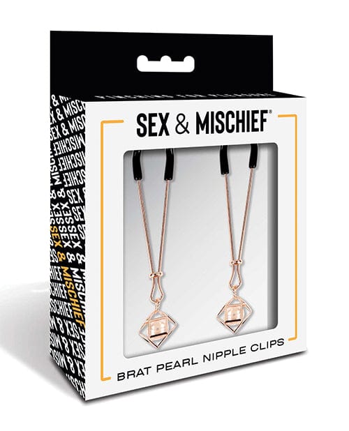 Sex & Mischief Brat Pearl Nipple Clips Bondage Blindfolds & Restraints