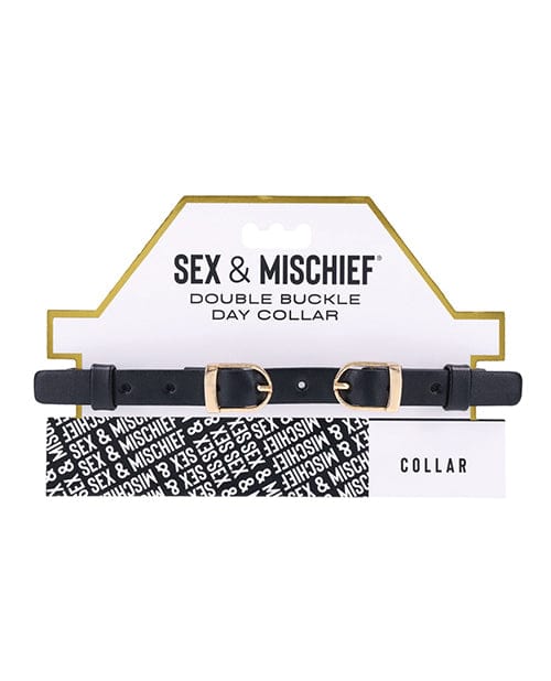 Sex & Mischief Double Buckle Day Collar Bondage Blindfolds & Restraints