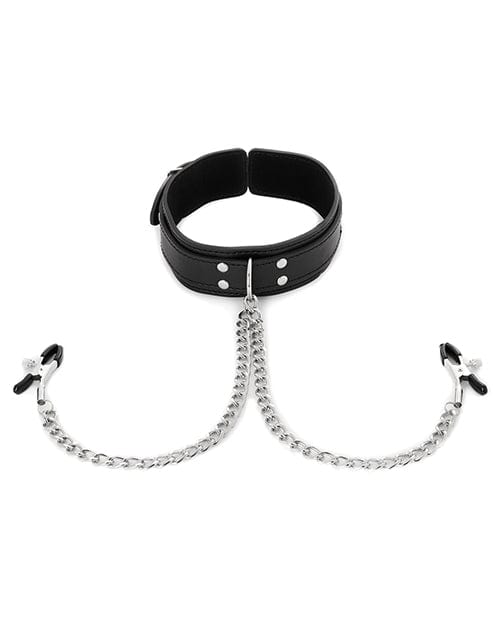 Sex & Mischief Nipple Clamps w/Collar Bondage Blindfolds & Restraints