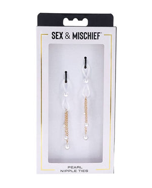 Sex & Mischief Pearl Nipple Ties Bondage Blindfolds & Restraints