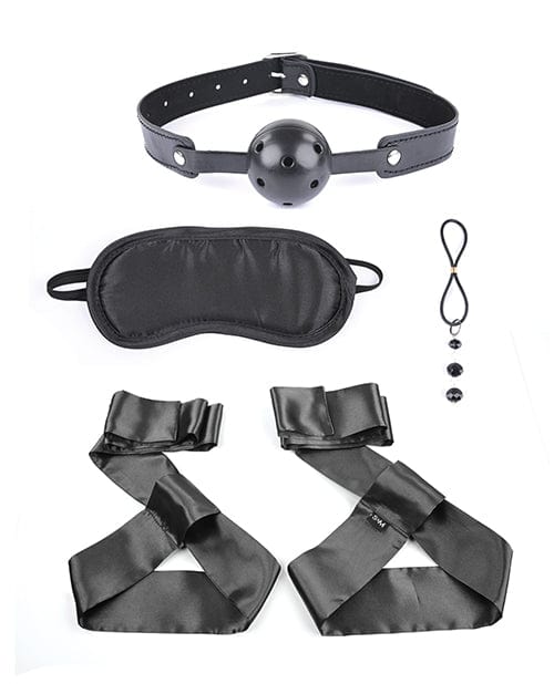 Sex & Mischief Shadow Secrets Kit - Black Bondage Blindfolds & Restraints