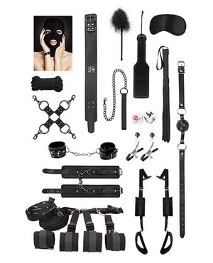 Shots Advanced Bondage Kit - Black Bondage Blindfolds & Restraints