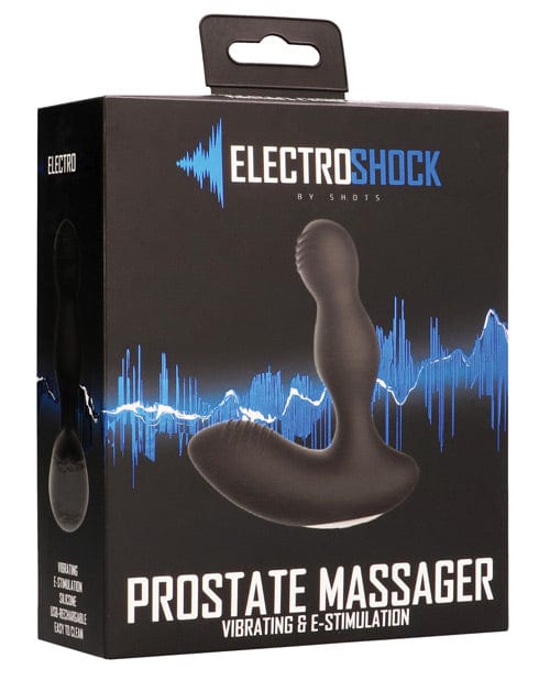 Shots Electroshock E-Stimulation Vibrating Prostate Massager - Black Anal Products