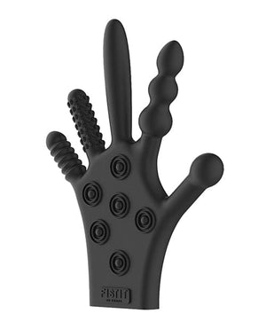 Shots Fistit Silicone Stimulation Glove - Black Stimulators