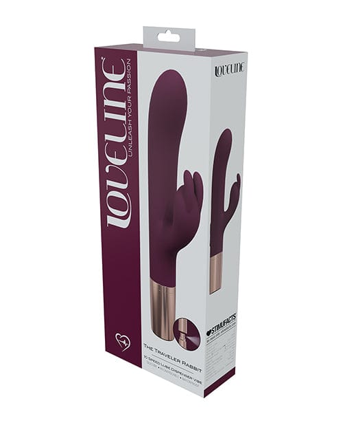 Shots Loveline Traveler Rabbit Vibrator Burgundy Vibrators