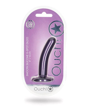 Shots Ouch 5" Smooth G-spot Dildo Metallic Purple Dongs & Dildos