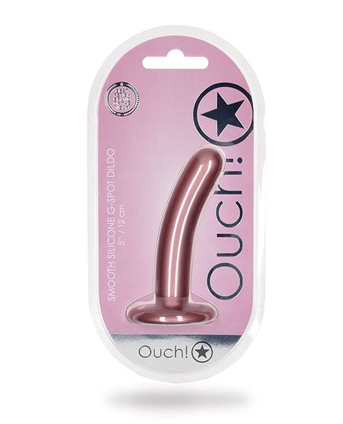 Shots Ouch 5" Smooth G-spot Dildo Rose Gold Dongs & Dildos