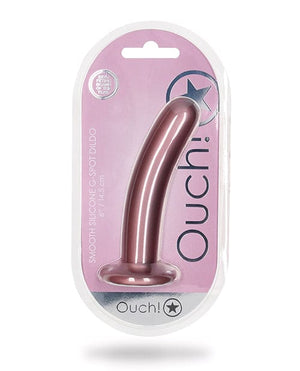 Shots Ouch 6" Smooth G-spot Dildo Rose Gold Dongs & Dildos