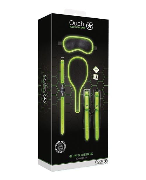 Shots Ouch Bondage Kit #1 - Glow in the Dark Bondage Blindfolds & Restraints