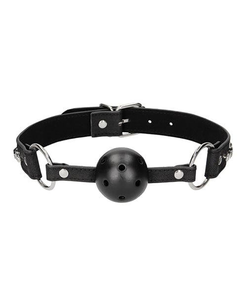 Shots Ouch Diamond Breathable Ball Gag - Black Bondage Blindfolds & Restraints