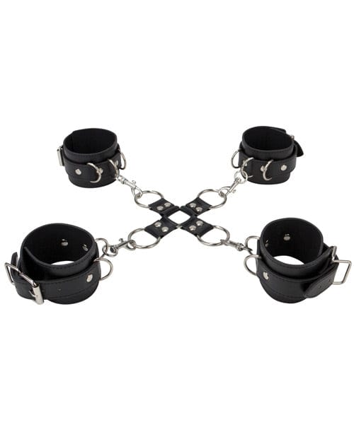 Shots Ouch Leather Hand & Leg Cuffs Bondage Blindfolds & Restraints