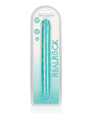 Shots Realrock Crystal Clear 14" Double Dildo Turquoise Dongs & Dildos