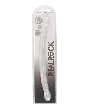 Shots Realrock Crystal Clear 17" Double Dildo Transparent Dongs & Dildos