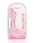 Shots Realrock Crystal Clear 6" Strapless Strap-on Pink Strap Ons