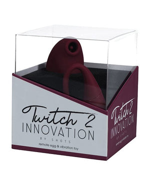 Shots Twitch 2 Vibrator W/remote Control Vibrating Egg Burgundy Stimulators