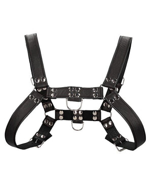 Shots Uomo Chest Bulldog Harness Large/XLarge - Black Bondage Blindfolds & Restraints