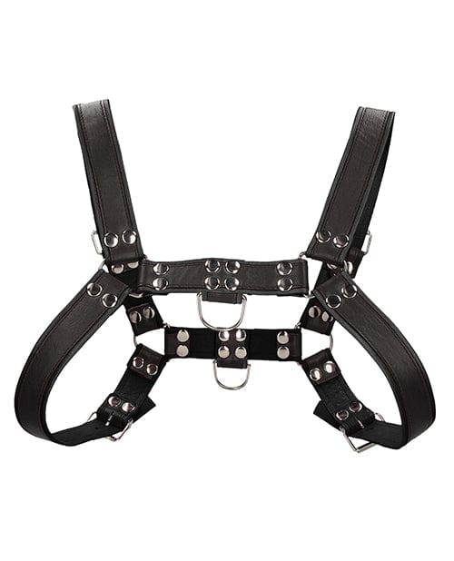 Shots Uomo Chest Bulldog Harness Small/Medium - Black Bondage Blindfolds & Restraints