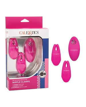 Silicone Nipple Clamps W/remote Pink Bondage Blindfolds & Restraints