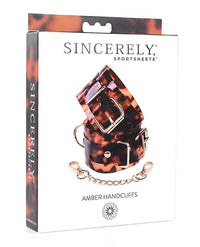 Sincerely Amber Handcuffs: Stylish Restraint with Tortoiseshell-Inspired Elegance