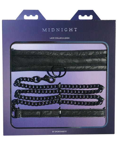 Sincerely Lace Collar & Leash - Black Bondage Blindfolds & Restraints