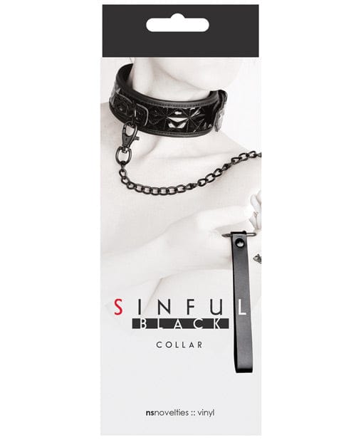 Sinful Collar Black Bondage Blindfolds & Restraints