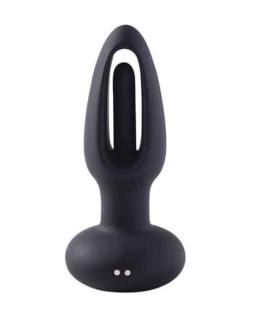 Snuggy Flapping Anal Plug Vibrator- Black Anal Products