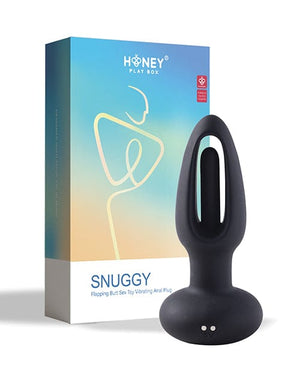 Snuggy Flapping Anal Plug Vibrator- Black Anal Products