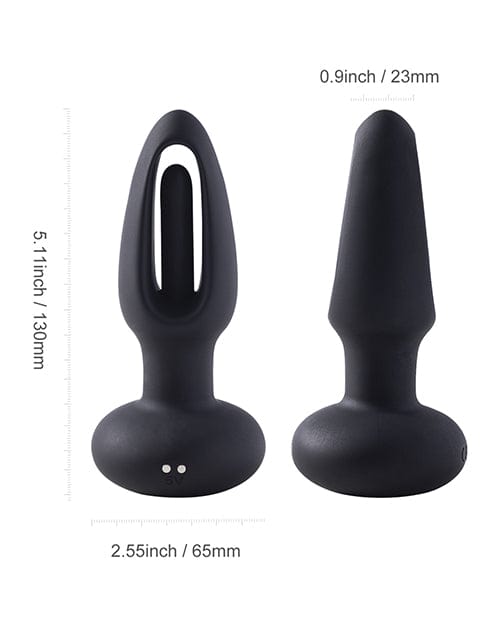 Snuggy Flapping Anal Plug Vibrator- Black Anal Products