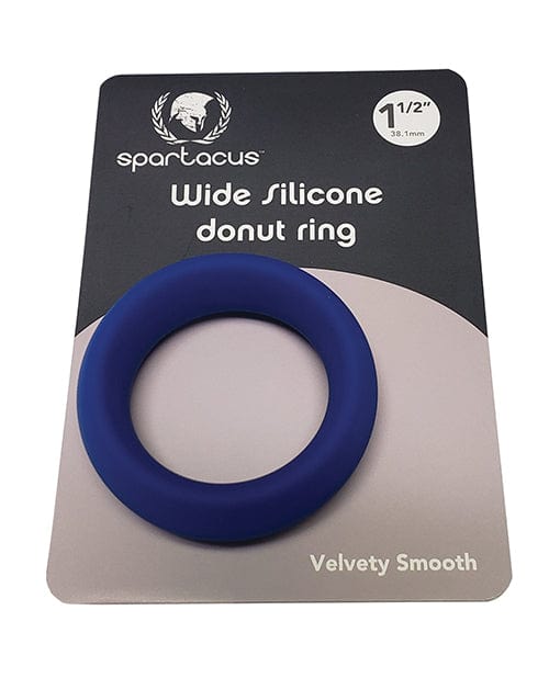Spartacus 1.5" Wide Silicone Donut Ring - Blue Penis Enhancement