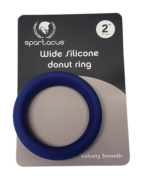 Spartacus 2" Wide Silicone Donut Ring - Blue Penis Enhancement