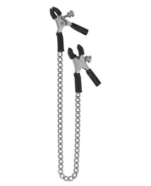 Spartacus Adjustable Micro Plier Nipple Clamps w/Link Chain Bondage Blindfolds & Restraints