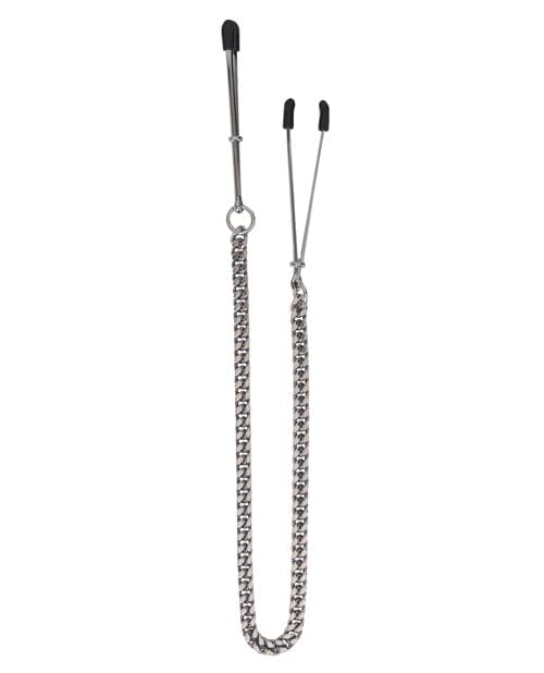 Spartacus Adjustable Tweezer Nipple Clamps w/Jewel Chain Bondage Blindfolds & Restraints