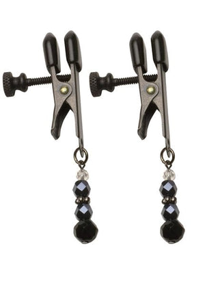 Spartacus Black Beaded Nipple Clamps Bondage Blindfolds & Restraints