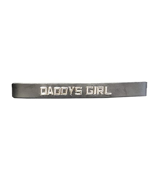 Spartacus DADDYS GIRL Leather Collar - Black Bondage Blindfolds & Restraints