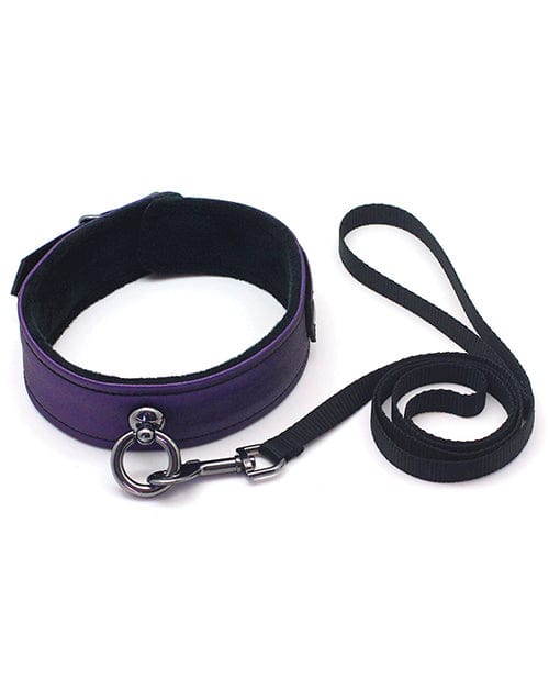 Spartacus Galaxy Legend Collar & Leash - Purple Bondage Blindfolds & Restraints