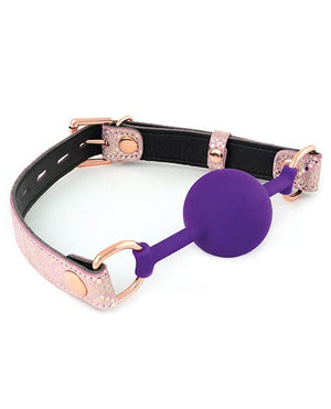 Spartacus Silicone Gag W/leather Lining - Snakeskin Micro Fiber Pink Bondage Blindfolds & Restraints