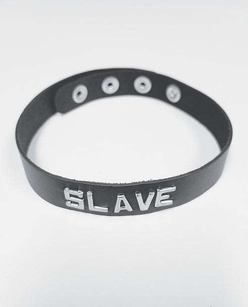 Spartacus SLAVE Leather Collar - Black Bondage Blindfolds & Restraints