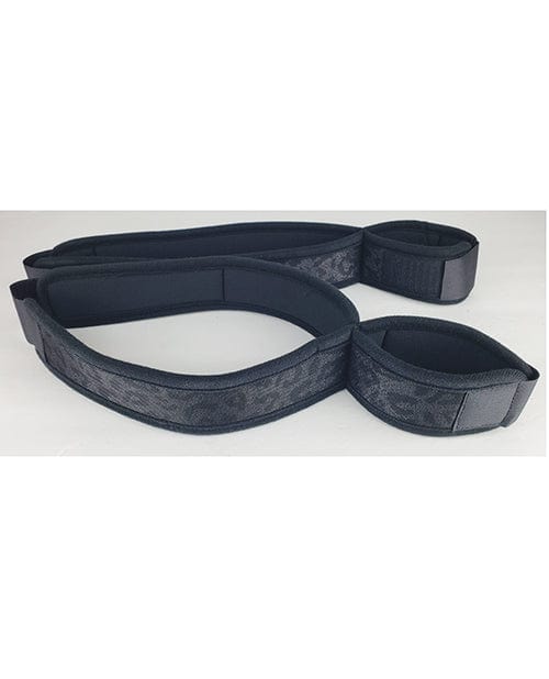 Spartacus Wrist To Thigh Cuffs - Neoprene Bondage Blindfolds & Restraints