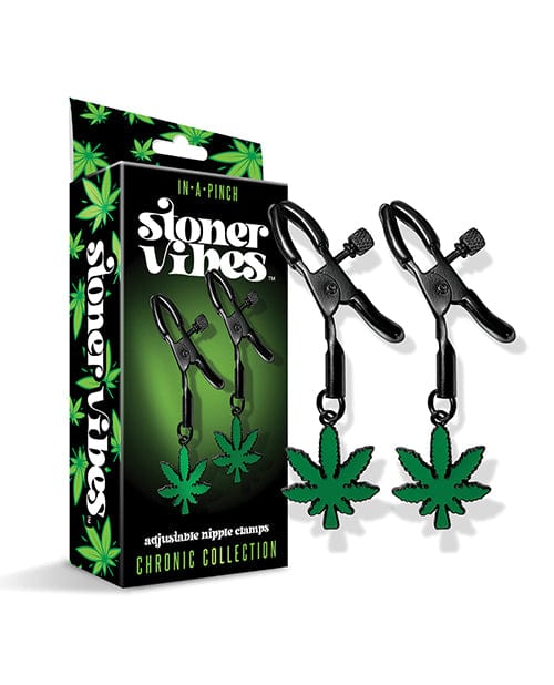 Stoner Vibes Glow in the Dark Adjustable Nipple Clamps Bondage Blindfolds & Restraints