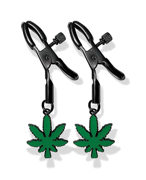 Stoner Vibes Glow in the Dark Adjustable Nipple Clamps Bondage Blindfolds & Restraints