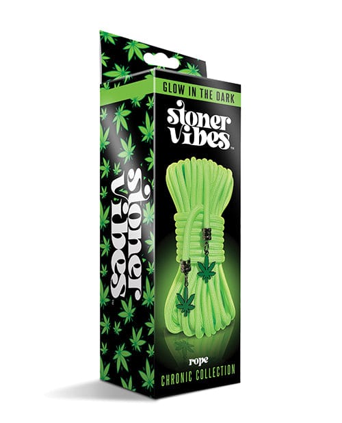 Stoner Vibes Glow in the Dark Rope - Green Bondage Blindfolds & Restraints