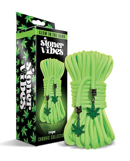 Stoner Vibes Glow in the Dark Rope - Green Bondage Blindfolds & Restraints