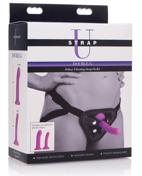 Strap U Double G Deluxe Vibrating Strap-On Kit Strap Ons