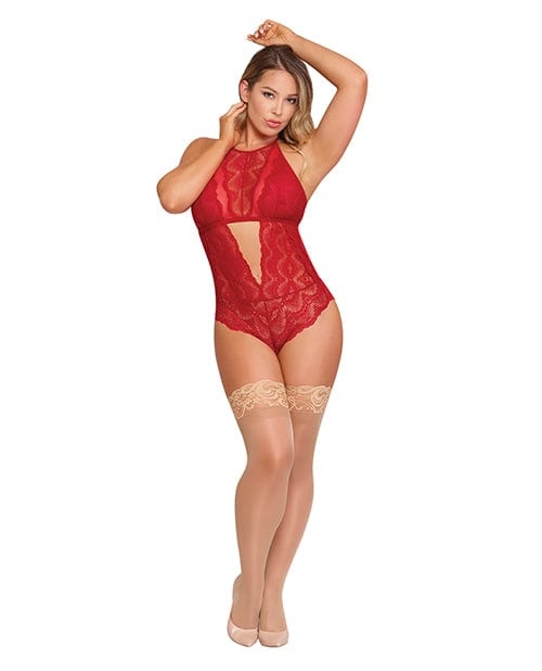 Sugar & Spice Teddy W/snap Crotch Red Large/Extra Large Lingerie