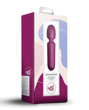 SugarBoo Playful Passion Wand Vibrator - Burgundy Massage Products