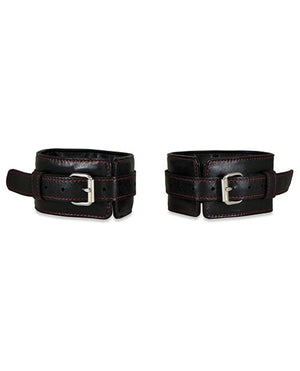 Sultra Lambskin Ankle Cuffs - Black Bondage Blindfolds & Restraints